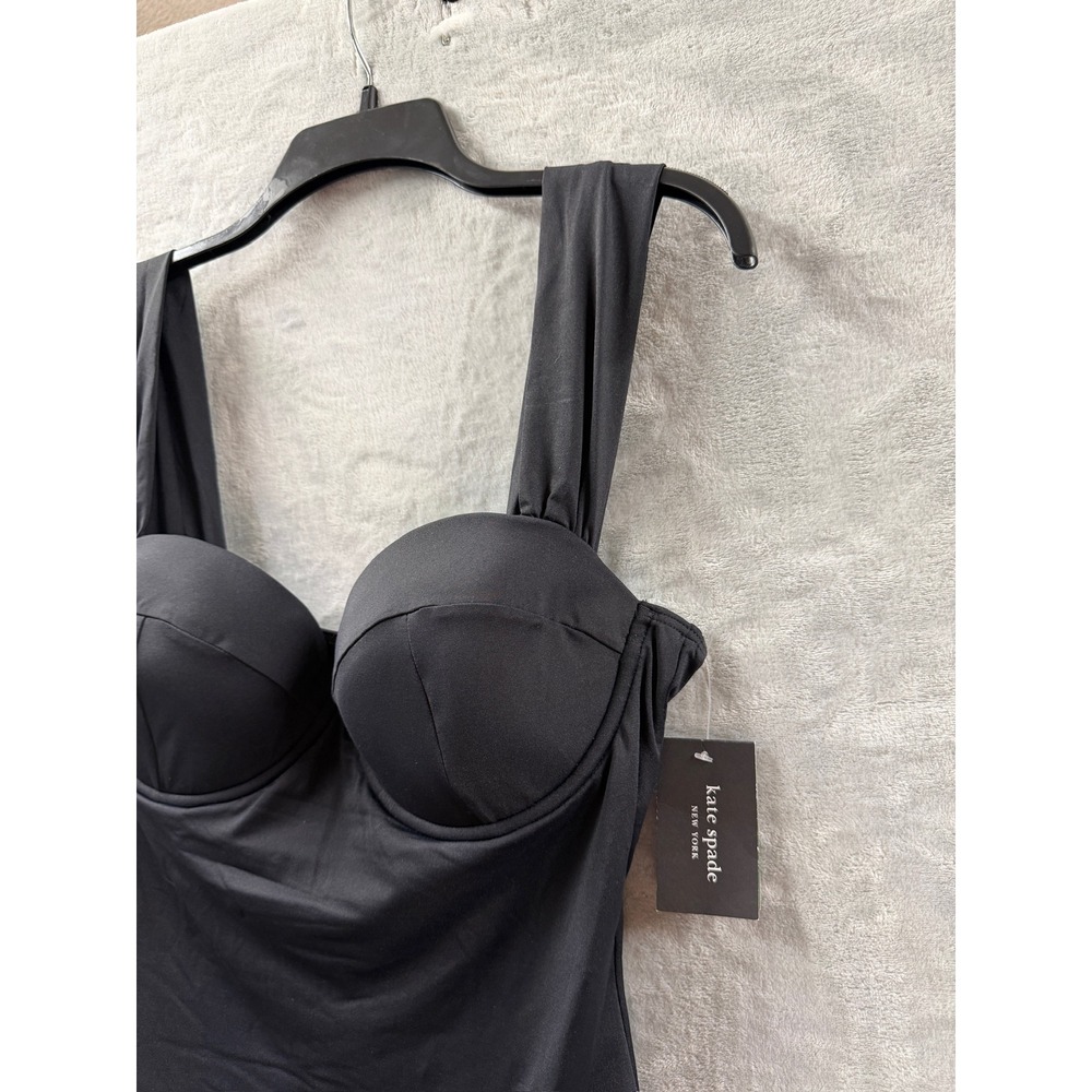 Kate Spade New York Womens Black Underwire One Piece Swimsuit Sweetheart Neck XL - Picture 10 of 14